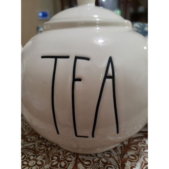 Rae Dunn Large Ceramic White TEA Pot New - Picture 2 of 7